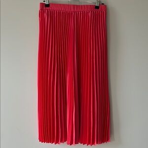 J Crew Factory Hot Pink Pleated Skirt